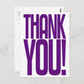 Merci violet géant ! Carte postale Loudmouth (Devant / Derrière)