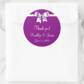 Merci Violet Mariage Favoriser Stickers Avec Bow (Sac)