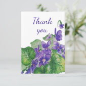 Merci Violet sauvage Jardin Fleur Aquarelle (Debout devant)