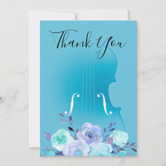 merci violon de bouquet bleu (Devant)