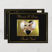 Merci Votre Carte Postale| Collection Noire dorée (Devant / Derrière)