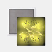 Merci - Votre Gold Star Frig Magnet avec message (Recto/Verso)