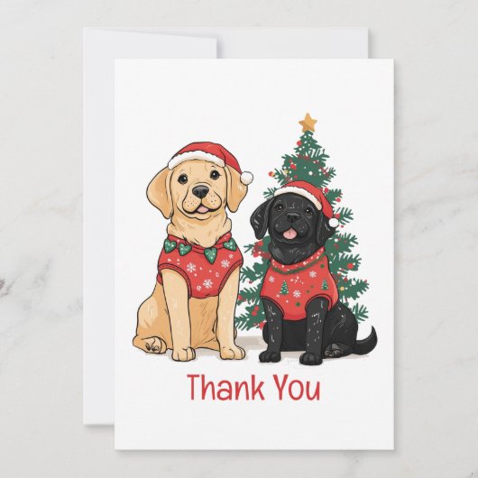 Merci Vous Chiens Labrador Retriever de Noël (Devant)