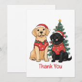 Merci Vous Chiens Labrador Retriever de Noël (Devant / Derrière)