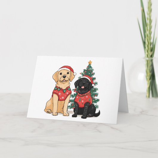 Merci Vous Chiens Labrador Retriever de Noël (Devant)