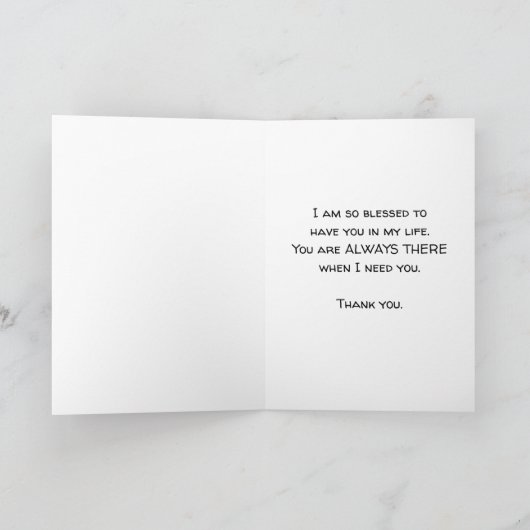 Merci - Vous êtes toujours là pour moi Salutation (Intérieur)