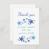 Merci Vous êtes une citation inspirée étoilée (Devant / Derrière)