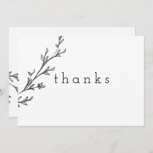 Merci Watercolor Leaf (Devant / Derrière)