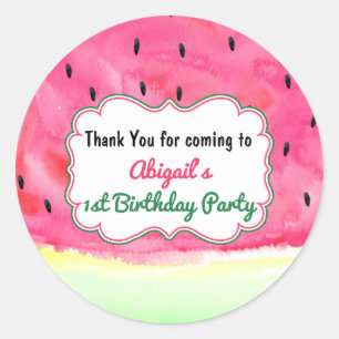Merci watermelon Party Favoriser étiquette autocol