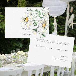 Merci Wedding shower de marguerites blanches