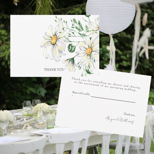 Merci Wedding shower de marguerites blanches