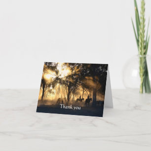 Merci Western Cowboys carte d'écriture