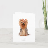 Merci Yorkshire Terrier Puppy Card - Vide (Dos)