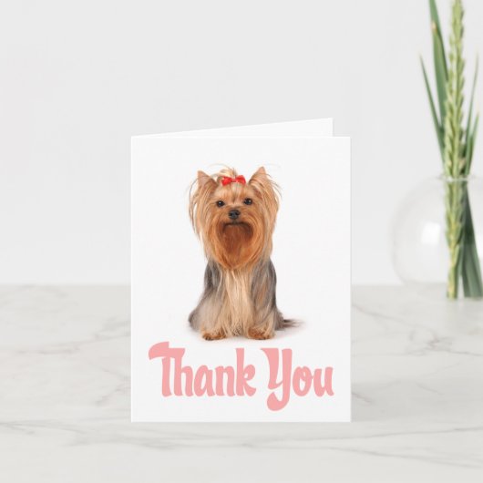 Merci Yorkshire Terrier Puppy Card - Vide (Devant)