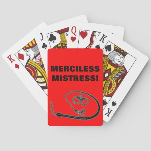 MERCILESS MISTRESS! POKERKAARTEN (Achterkant)