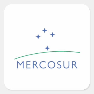 Mercosur Vierkante Sticker