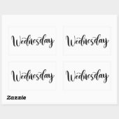 Mercredi - Autocollant de calligraphie / lettrage (Feuille)