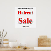 Mercredi Haircut Vente Poster Matte (Cuisine)
