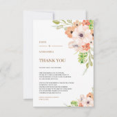 Mercredi - John & Samantha Carte de remerciements (Devant)