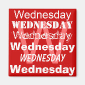 Mercredi Jour ouvrable de la semaine Magnet (Devant)