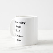 Mercredi Malheur Humour en céramique Mug (Devant gauche)