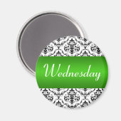 Mercredi Vert - Damask Magnet (Recto/Verso)