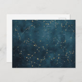 Mercure bleu constellations étoile carte zodiac (Devant / Derrière)