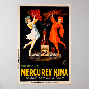 Mercurey Kina - Oude Wijnposter Poster