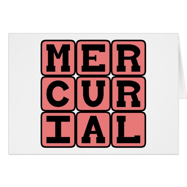 Mercuriaal, Plotseling en Onvoorspelbaar (Voorkant Horizontaal)