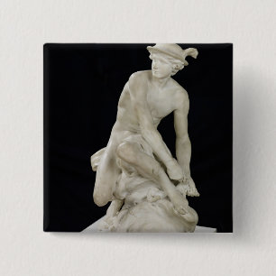 Mercury Attaching the Winged Sandals, 1744 Vierkante Button 5,1 Cm