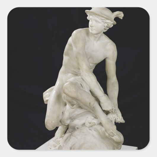 Mercury Attaching the Winged Sandals, 1744 Vierkante Sticker (Voorkant)