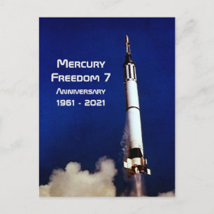 Mercury Freedom 7 -  60ste Verjaardag Briefkaart