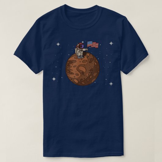 Mercury Planet Discovery US Flag Astronaut Space T-shirt (Design voorkant)