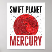 Mercury Planet Nickname Swift Planet Astronomy Sta Poster (Voorkant)