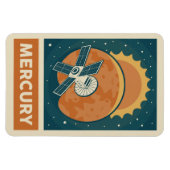 Mercury Retro Galaxy Satellite Magneet (Horizontaal)