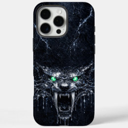 Mercury Sabretooth Green Emerald Eyes iPhone 16 Pro Max Hoesje