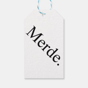 Merde cadeau labels voor balletdansers - veel succ cadeaulabel