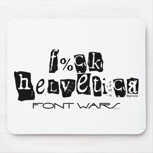 Merde l'Helvetica Tapis de Souris (Devant)