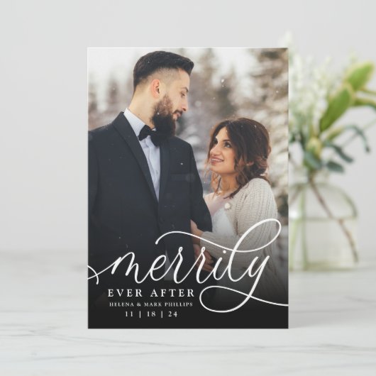 Merde toujours après | Faire-part Mariage de vacan (Debout devant)