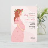 Mère à être bébé Douche Invitations (Debout devant)