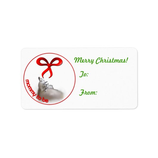 Mère à être chèvre Noël étiquette cadeau Sticker (Devant)