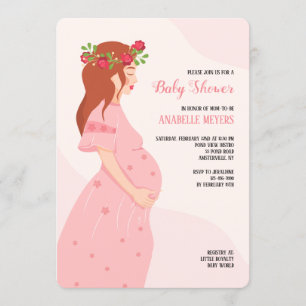 Mère à être invitations de baby shower