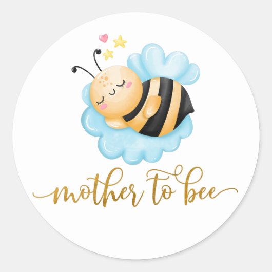 Mère À Être Sticker Rond Baby shower (Devant)