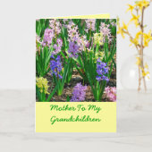 "Mère à mes petits-enfants" Carte de fête des mère (Fleur jaune)