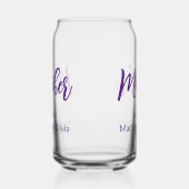 Mère aimée par les noms des enfants Purple Script (Droite)