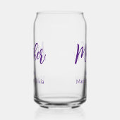 Mère aimée par les noms des enfants Purple Script (Gauche)