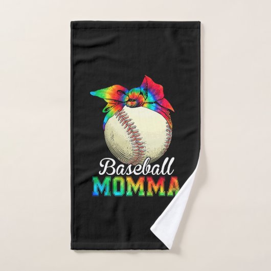 Mère Art Baseball Momma Anniversaire (Serviette à main)