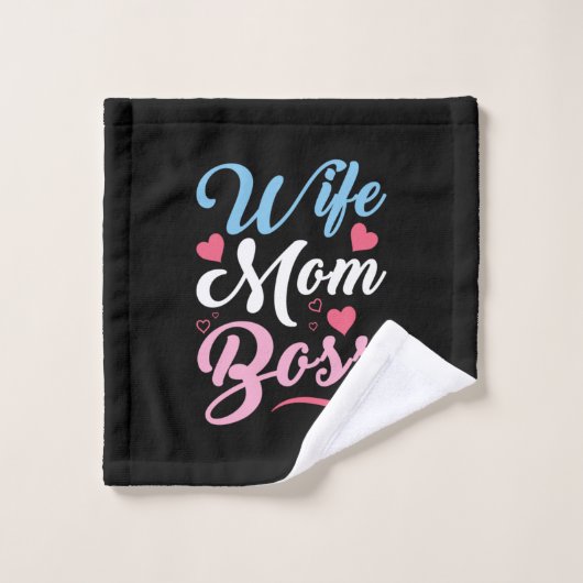 Mère Art Femme Maman Boss (Gant de toilette)