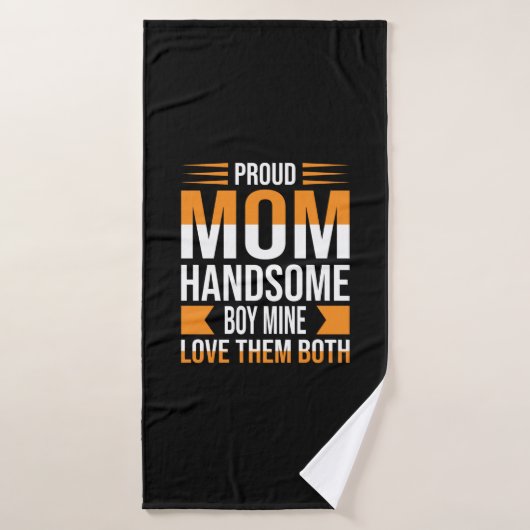 Mère Art Fière Maman Belle Garçon (Serviette de bain)