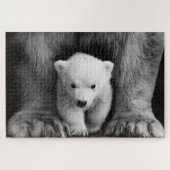 Mère Avec Bébé Ours Polaire Faune Puzzle Puzzle (Horizontal)